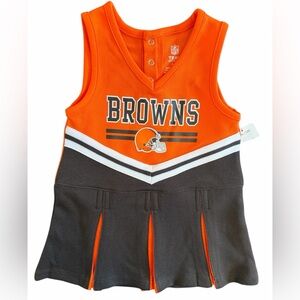 *NWT* NFL Team Apparel Cleveland Browns Girls 18M Brown and Orange Dress